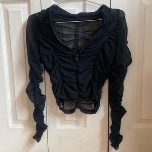 Savage Fenty Ruche Hour Long-Sleeve Zip Top